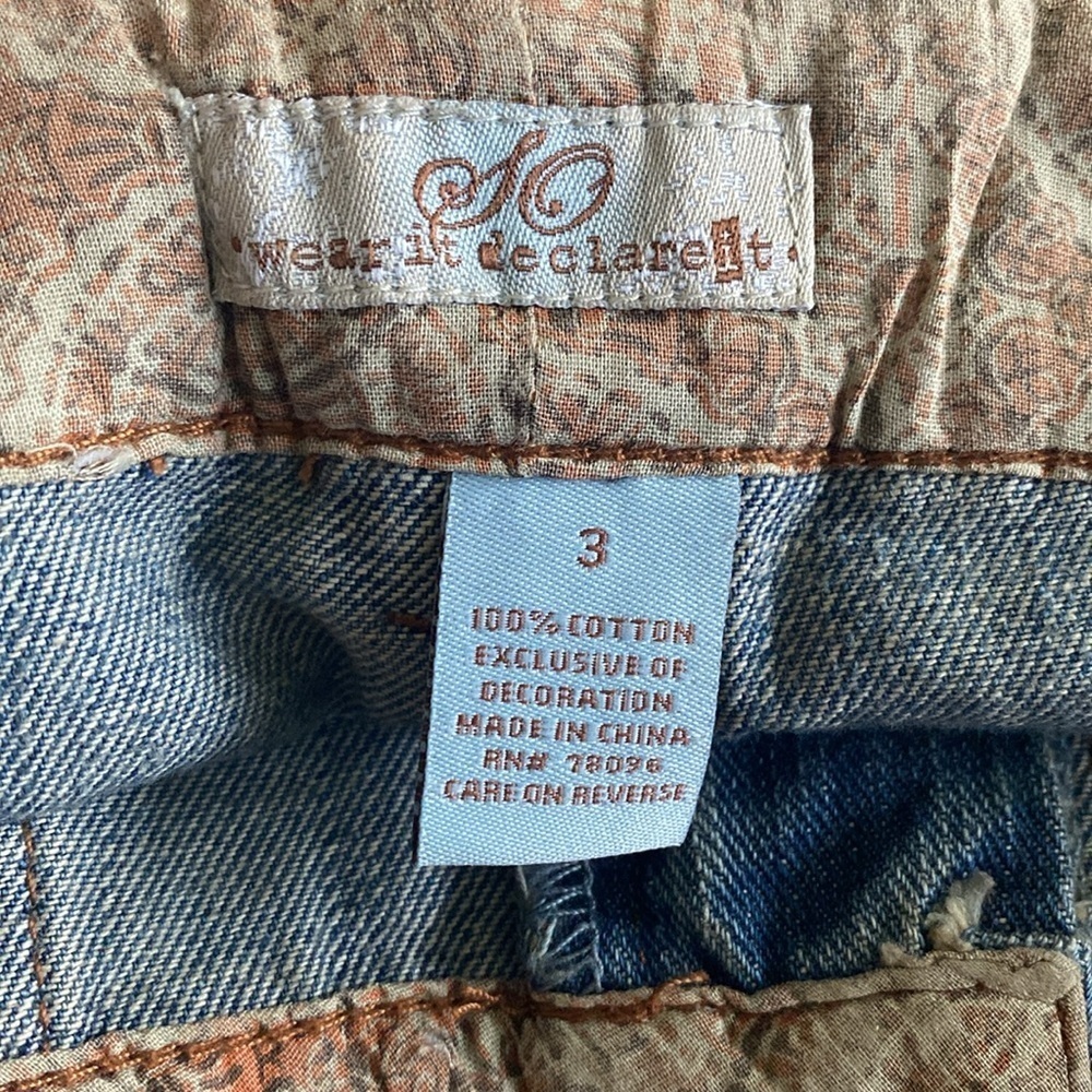 Y2K Sandblasted Denim Mini Skirt - Picture 3 of 3